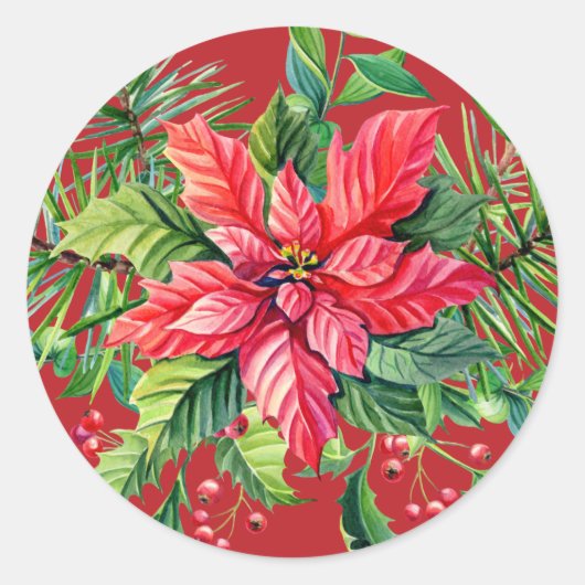 De Verbinding van de Envelop van Kerstmis van Ronde Sticker (Voorkant)
