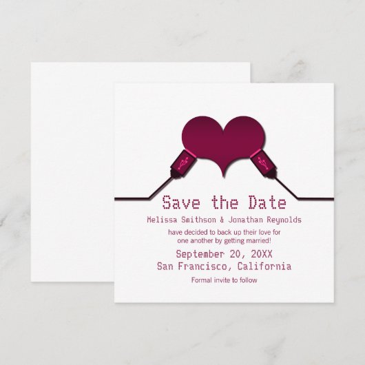 De Verbinding van de liefde USB sparen de Datum no Kaart (Voorkant / Achterkant)