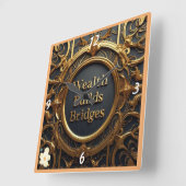 "De verbinding van rijkdom" Vierkante Klok (Hoek)