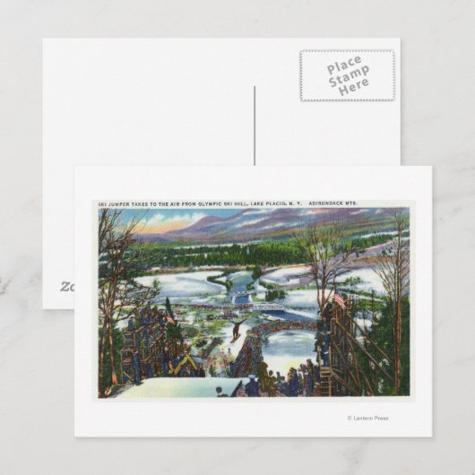 De Verbindingsdraad van de ski stijgt van de Briefkaart (Voorkant / Achterkant)