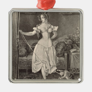 De verblijfplaats, gegraveerd door Alfred Leon Lem Metalen Ornament