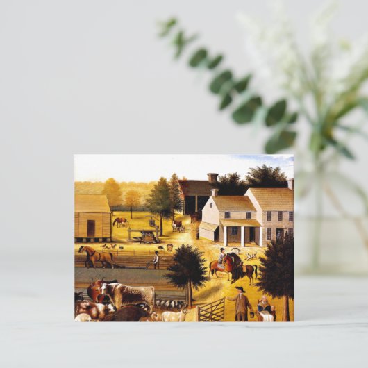 De verblijfplaats van David Twining - Edward Hicks Briefkaart (Staand voorkant)