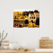 De verblijfplaats van David Twining - Edward Hicks Poster (Keuken)