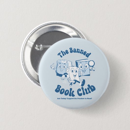 De verboden boekenclub ronde button 5,7 cm (Voorkant /achterkant)