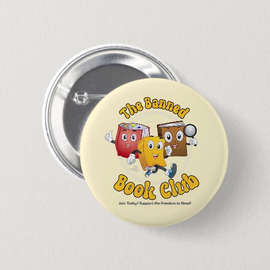 De verboden boekenclub ronde button 5,7 cm (Voorkant /achterkant)