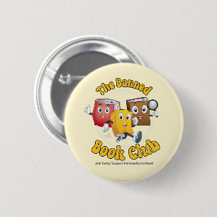 De verboden boekenclub ronde button 5,7 cm