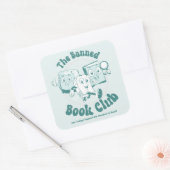 De verboden boekenclub vierkante sticker (Envelop)