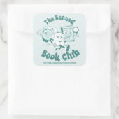 De verboden boekenclub vierkante sticker (Tas)