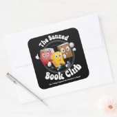 De verboden boekenclub vierkante sticker (Envelop)