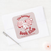 De verboden boekenclub vierkante sticker (Envelop)