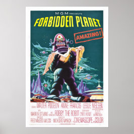 De verboden Klassieke Sci-Fi film van de Planet Poster