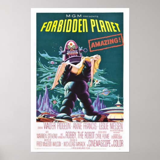 De verboden Klassieke Sci-Fi film van de Planet Poster (Voorkant)