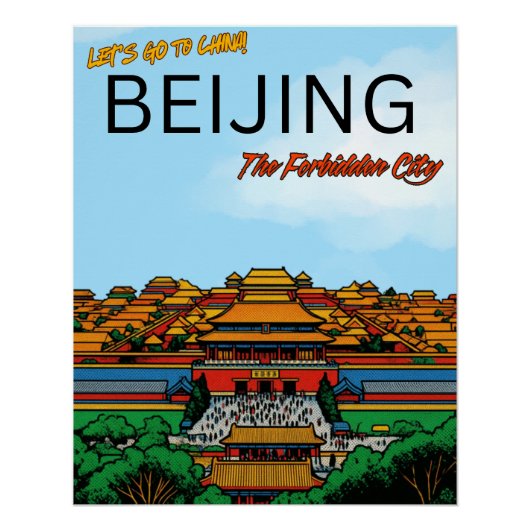 De Verboden Stad Beijing China reizen  Perfect Poster (Voorkant)