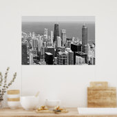 DE VERBONDEN CHICAGO-GEBOUWEN POSTER (Keuken)