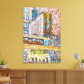 De verbonden levens van Detroit Canvas Afdruk (Insitu (Woonkamer))