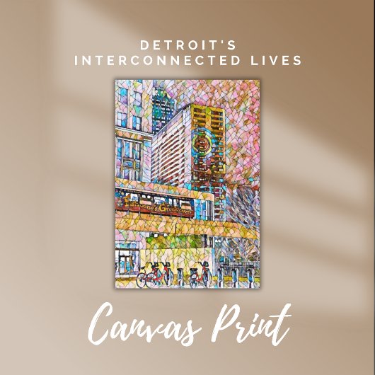 De verbonden levens van Detroit Canvas Afdruk