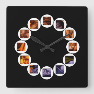 De verborgen Doni Tondo van Michelangelo Square Cl Vierkante Klok