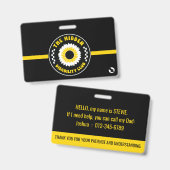 De verborgen onzichtbaarheidsclub met contactgegev badge (Front & Back)