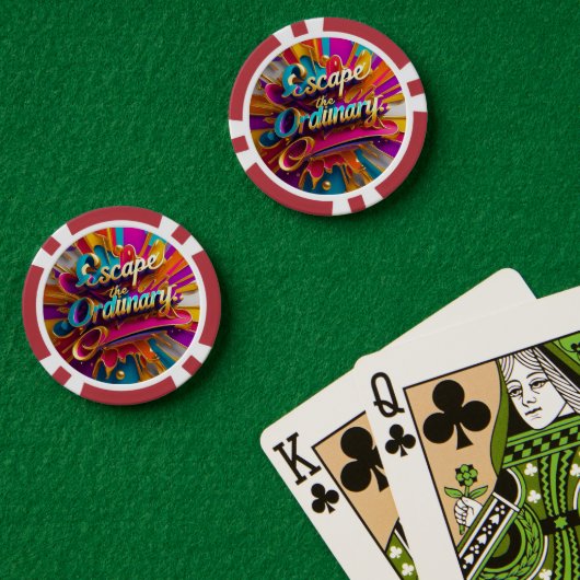 "De verborgen schatten van het leven" Poker Chips (Pokertafel (Dubbel))
