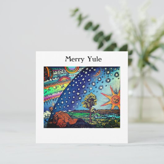 De verborgen wereld (Yule-kaart) Feestdagenkaart (Staand voorkant)