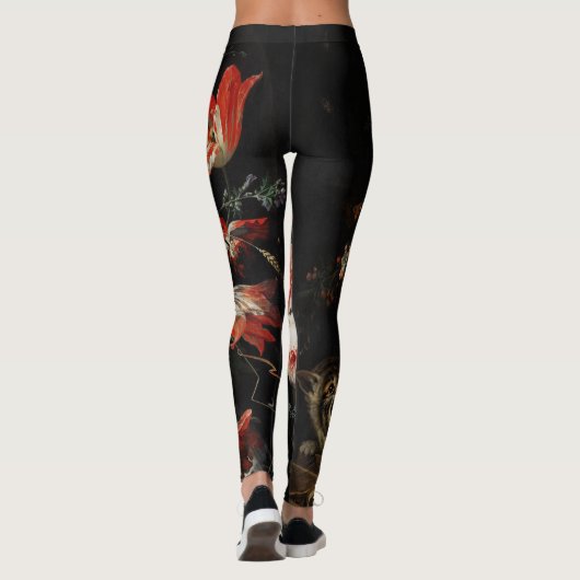 De verbouwde Bouquet door Abraham Mignon Leggings (Achterkant)