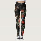De verbouwde Bouquet door Abraham Mignon Leggings (Voorkant)