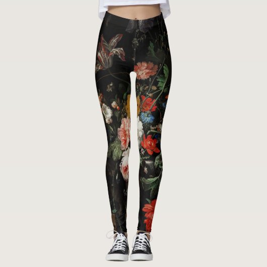 De verbouwde Bouquet door Abraham Mignon Leggings (Voorkant)