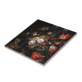 De verbouwde Bouquet door Abraham Mignon  Tegeltje (Zijkant)