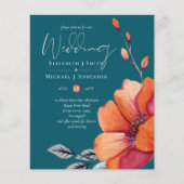 De verbrande Oranje en donkere Blauwgroen bruiloft (Voorkant)