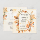 De verbrande Oranje herfst allen in één Christelij Kaart (Voorkant / Achterkant)