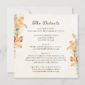 De verbrande Oranje herfst allen in één Christelij Kaart (Achterkant)