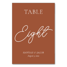 De verbrande Oranje Rust Wedding Acht Kaart