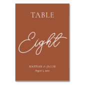 De verbrande Oranje Rust Wedding Acht Kaart (Achterkant)