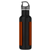 De verbrande Oranje stijl van het Stripes Retro pa Waterfles (Achterkant)