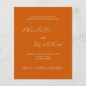 De verbrande oranje uitnodiging van de het manuscr (Voorkant)