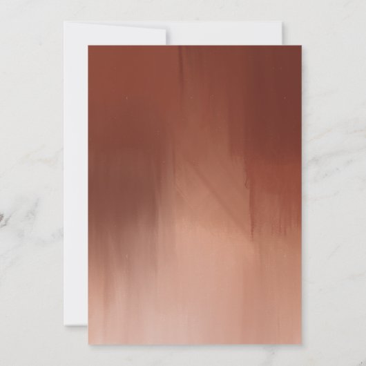 De verbrande Oranje Waterverf bewaart de Datum Wed Kaart (Achterkant)