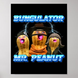 De verbrande pinda grappige goop meneer pinda Bung Poster