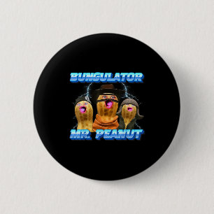 De verbrande pinda grappige goop meneer pinda Bung Ronde Button 5,7 Cm