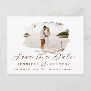 De verbrande Sienna Romantic borstelde Lijst spare Briefkaart