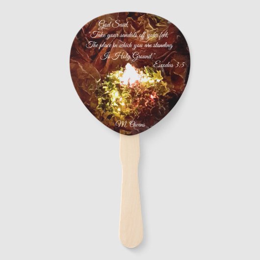 "De verbrande Struik" Handventilatoren Handwaaier (Voorkant)