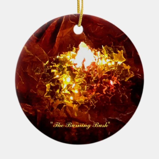 "De verbrande Struik" Keramisch Ornament (Voorkant)