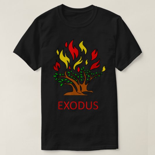 De verbrande Struik Moses Old Testament Bible Exod T-shirt (Design voorkant)