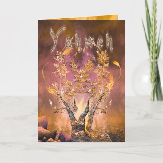 De verbrande Struik YAHWEH Kaart (Voorkant)