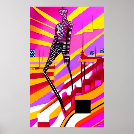 De verbuiging van Slick-Slax op de roltrap Poster (Voorkant)