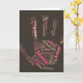 De Verdediger van het autisme en leidt de Hand GTK Kaart (Gele Bloem)