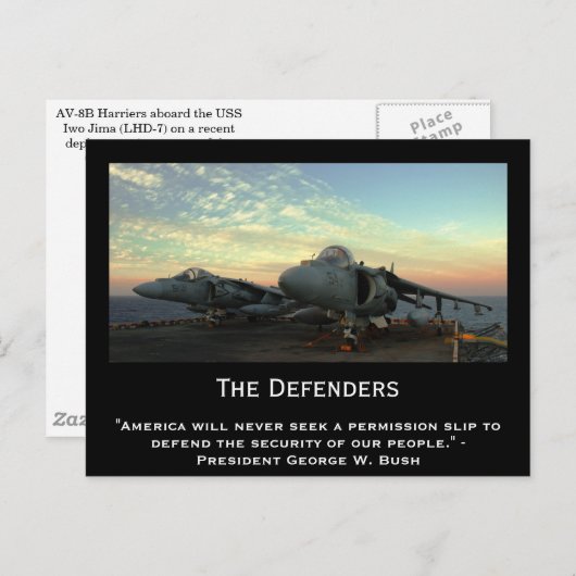 De verdedigers briefkaart (Voorkant / Achterkant)