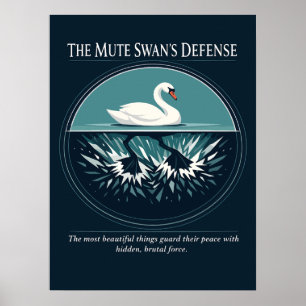 De Verdediging van de Stomme Zwaan Inspirerende Ku Poster