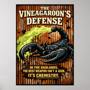 De Verdedigingskunst van de Vinegaroon-schorpioen Poster