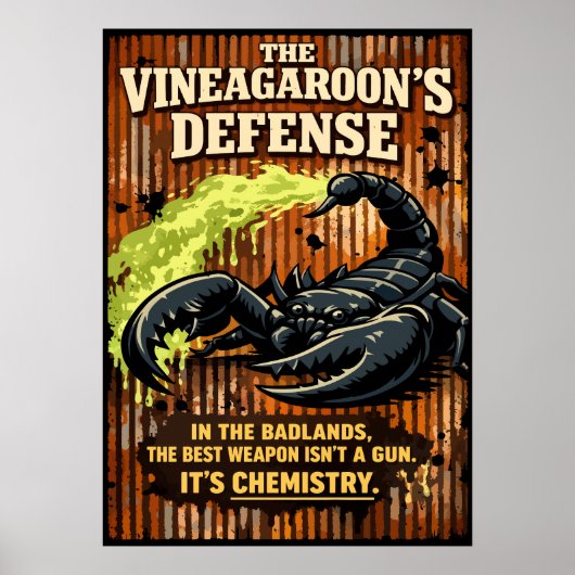 De Verdedigingskunst van de Vinegaroon-schorpioen Poster (Voorkant)
