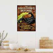De Verdedigingskunst van de Vinegaroon-schorpioen Poster (Keuken)